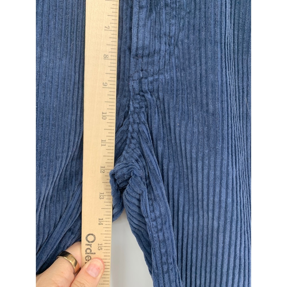 Levis Ribcage Wide Leg Corduroy Pants Women 27 Blue Fall Cotton Boho Classic - Picture 7 of 10
